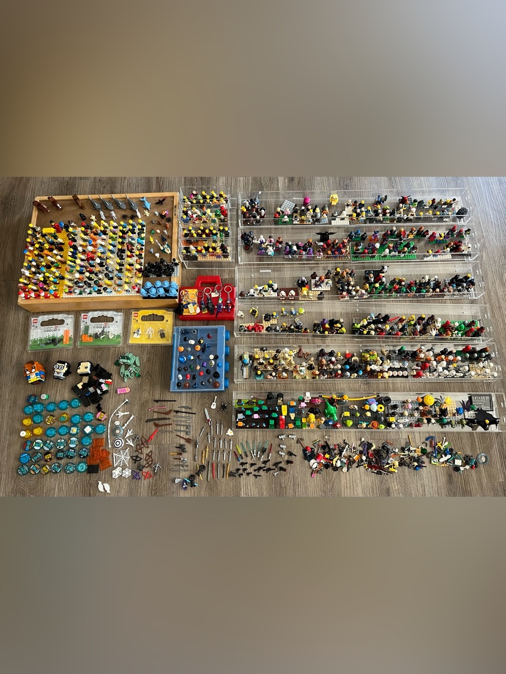 Large Collection of Mini Figures and Accessories - Multicolor